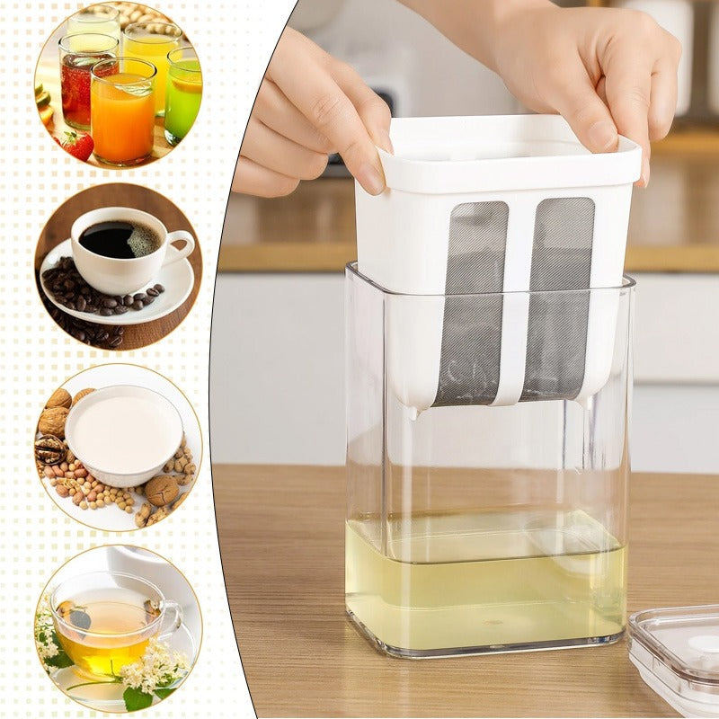 Multi-Purpose 1100ML Greek Yogurt Maker Hung Curd Strainer Box with Mesh Filter Premium Quality