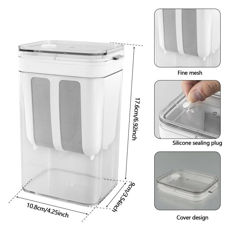Multi-Purpose 1100ML Greek Yogurt Maker Hung Curd Strainer Box with Mesh Filter Premium Quality